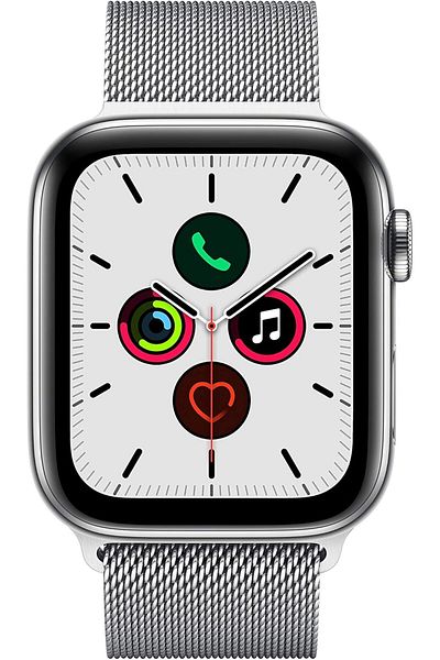 Apple Watch Series 5 (GPS + Cellular, 44mm) - Stainless Steel Case with Milanese Loop