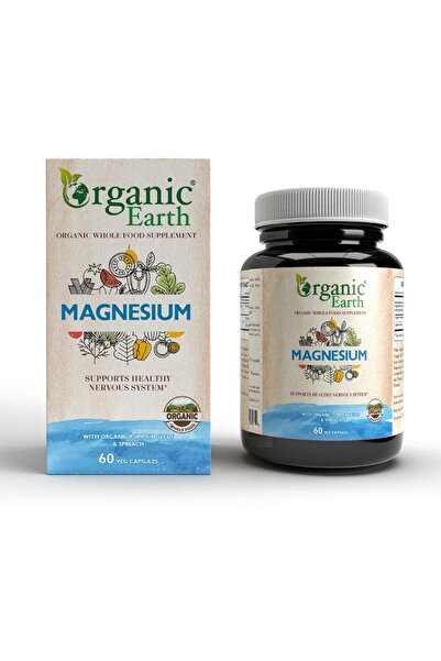 ORGANIC EARTH المغنيسيوم النباتي | يدعم صحة القلب وصحة العظام واسترخاء العضلا...
