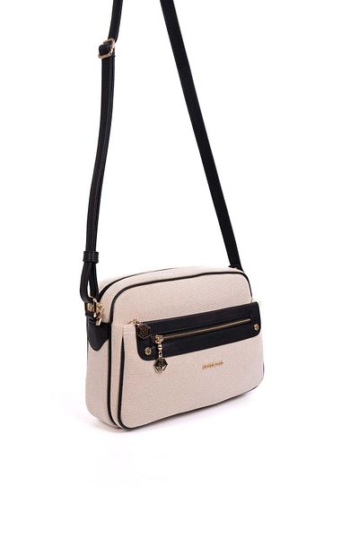 Silver Polo Geantă de damă Silver & Polo Beige - Negru SP753