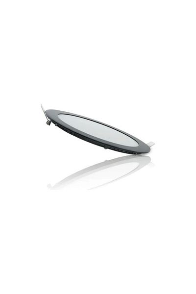 Cata Ct-5125B 6W Slim Led Panel Black Case Round Lighting Luminaire Cold White 6400K Light