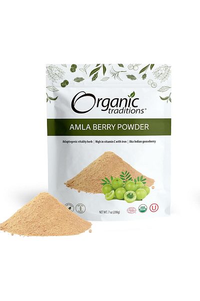 Organic Traditions Amla Berry Powder | 200 g | Adaptogenic Vitality Herb | High in Vitamin C with Ir