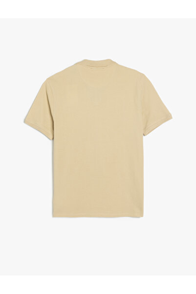 Koton Футболка-поло з бавовняної піке з коротким рукавом і регулярним V-подібним вирізом