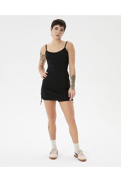 Ayma Active Μαύρο φόρεμα με κορδόνι