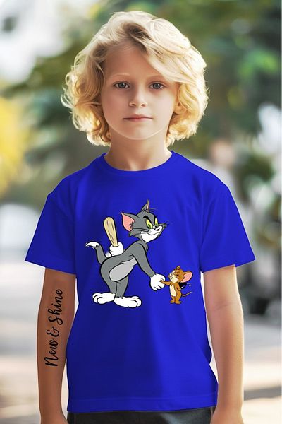 New Shine TRIOC OVERSIZE IMPRIMAT TOM ȘI JERRY PENTRU COPII