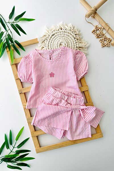 Minigimin Cicileri Komplet šortsa za devojčice sa vezom i cvetnim motivima Ci...