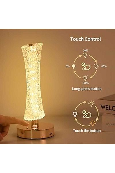 Happy Light أبجورة ليد عمود بتصميم عصري مع قاعدة ذهبية