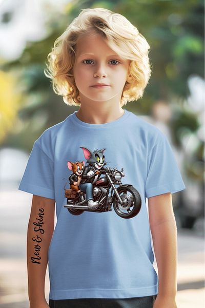 New Shine TRIOC OVERSIZE IMPRIMAT TOM ȘI JERRY PENTRU COPII