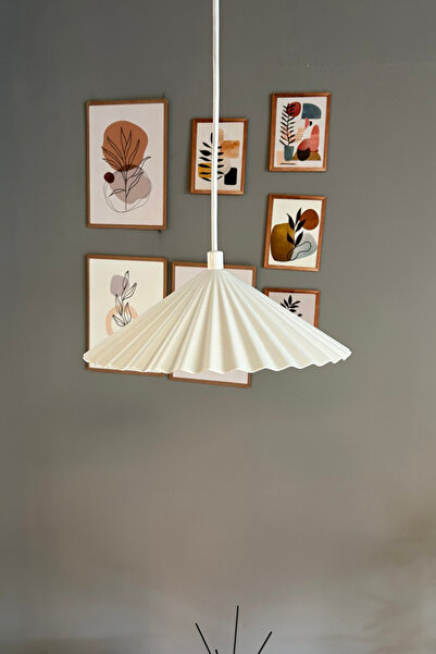 Bamyum Avilla Beyaz Metal Avize Tekli Rustik Cafe Mutfak Modern Dekoratif Sarkıt Aydınlatma