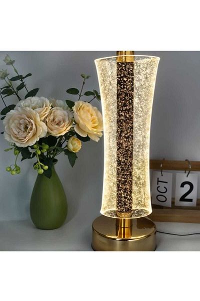 Happy Light Modern LED column lamp with golden base