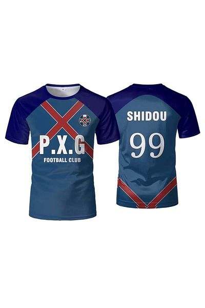 Köstebek Μπλουζάκι Unisex Μπλε Anime Blue Lock 99 Shidou Forma