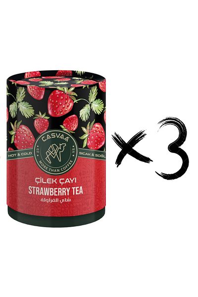 CASVAA COFFE Strawberry Tea Triple Pack 200Gr X 3 Pieces