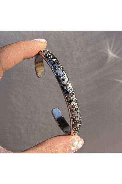 Vintagezegeni Güneş Motifli Vintage Kelepçe Bileklik