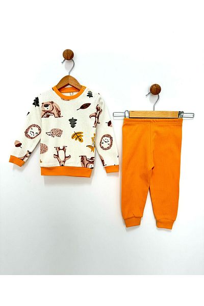 AnneBebe Mother Baby Combed Cotton Pajama Set