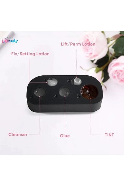 Choice Rectangle-Black Libeauty 1 Pcs Mini Silicone Palette 6 Function Tray For Lash Lift And Tint Brow Lam