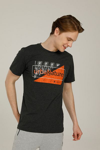 lumberjack T-shirt Sn524 Dıego 2fx Antrasıt Melanj Erkek Kısa Kol T-shirt