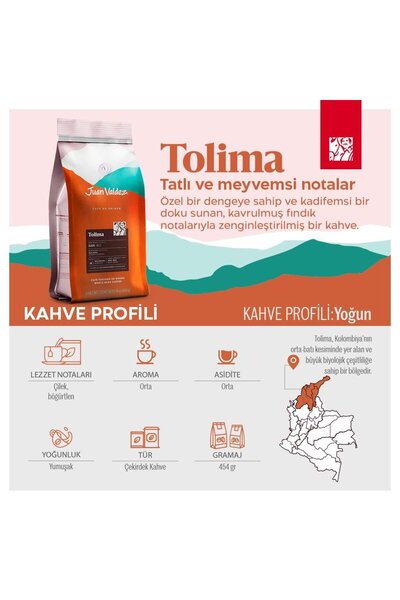 JUAN VALDEZ Tolima Çekirdek Kahve 454gr