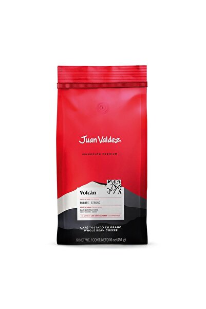 JUAN VALDEZ Volcan Espresso Çekirdek Kahve 454gr, Koyu Kavrulmuş Kolombiya Kahvesi