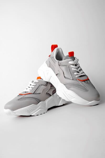 Lal Shoes & Bags Lukela Mesh Detail Pantofi sport pentru damă-gri