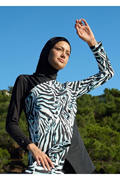 Mayovera Μπλουζάκι μαγιό Hijab - Zebra