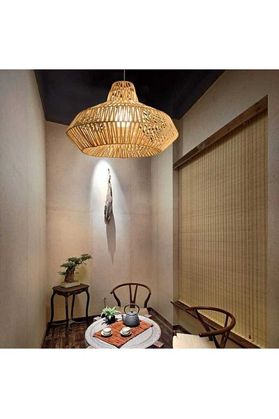 Happy Light Single Hanger Rustic Rattan Design