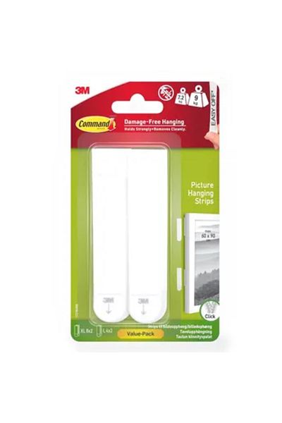 3M Command Picture Hanging Strips (12 Pairs, White)