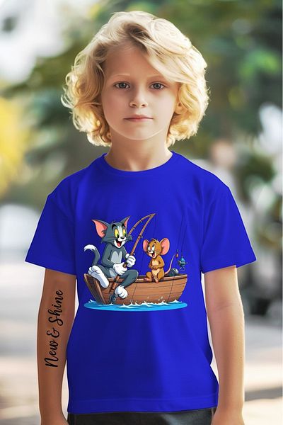 New Shine TRIOC OVERSIZE IMPRIMAT TOM ȘI JERRY PENTRU COPII