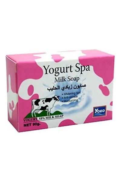 YOKO صابون الحليب لتبييض البشرة وترطيبها ومضاد للتجاعيد 90 جرام