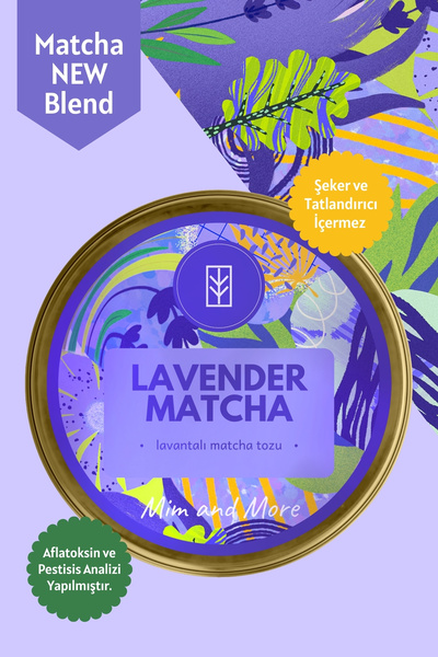 Mim and More Lavender Matcha - Lavanta Aromalı Matcha, 25 Gr