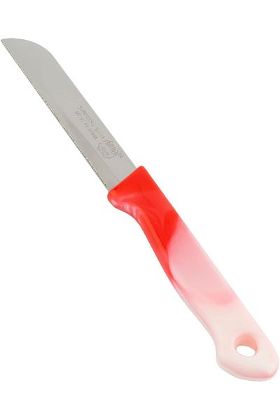 ALSAIF Stainless Steel Fruit Cutting Knife Set By Al Saif, 12-piece Set, White/red, K256053/5