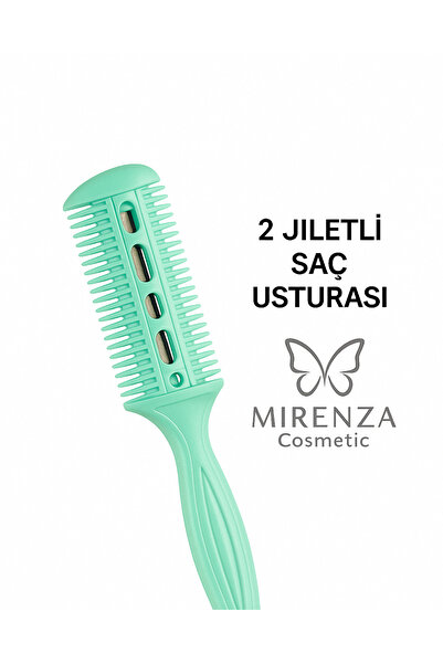 MERRYS 2 Jiletli Saç Usturası Taraklı Tip | Kuaför Berber Tıraş Usturası | Sa...