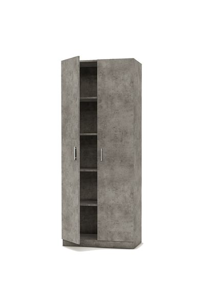 Mahmayi 2 Door Full Height Cabinet, Modern Storage Solution With 4 Shelves