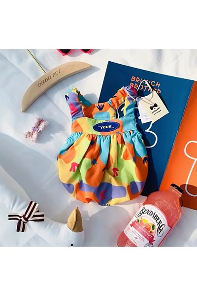 Proxy Paws Colorful Dog Dress with Crinoline