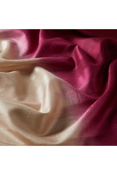 ipekevi Cream Plum Mono Blinds Gradient Silk Shawl