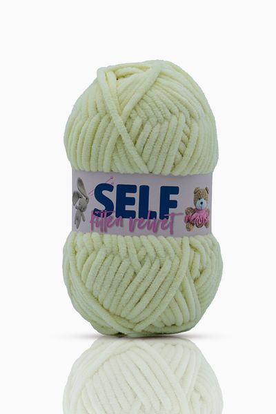 Self Velvet Yarn - Κίτρινο Σενίλ Πλεκτό Σχοινί