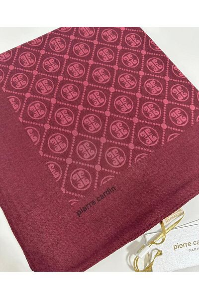 Pierre Cardin Φουλάρι Elegans Monogram - 1090750 -942 Dark Claret Red