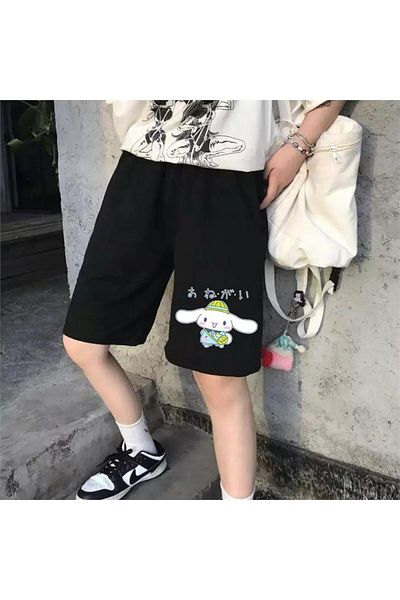 Köstebek Unisex χτενισμένο βαμβακερό Anime σορτς Cinnamoroll