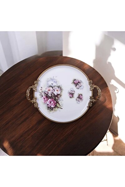 Zuccara Maison Rossev Antique Zarif Kulplu İthal Porselen Sunumluk - Özel Anl...