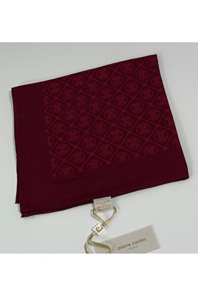 Pierre Cardin Elegans Monogram Eşarp - 1090750 -941 Bordo