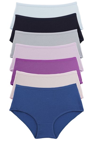 Nicoletta Chiloți de damă cu talie înaltă, pachet de 7 Lycra INDIGO