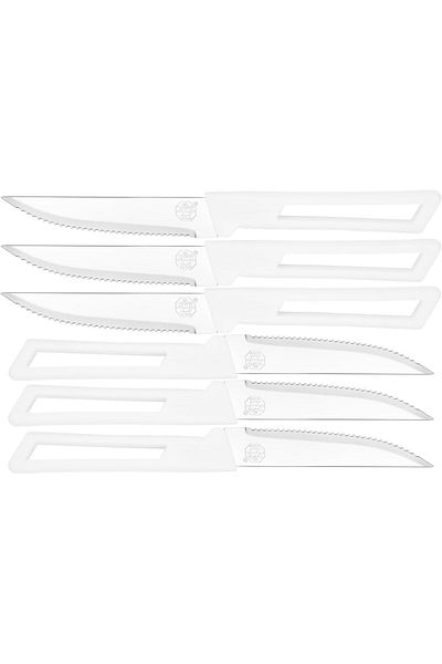 ALSAIF Stainless Steel Fruit Cutting Knife Set By , Lightweight Design, Easy To Clean, White Handle