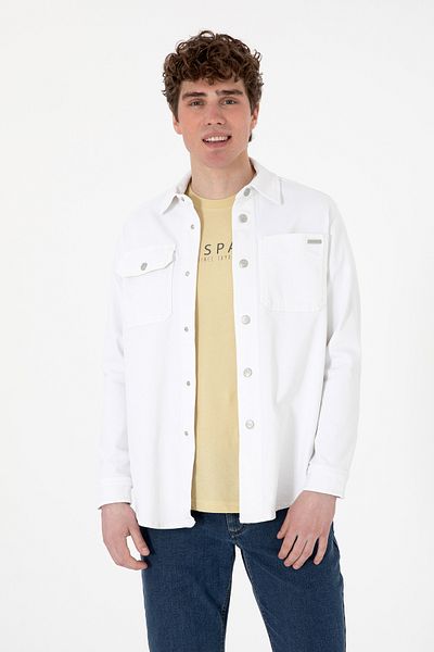 U.S. Polo Assn. Men's Ecru Jean Shirt 50304381 -Vr019