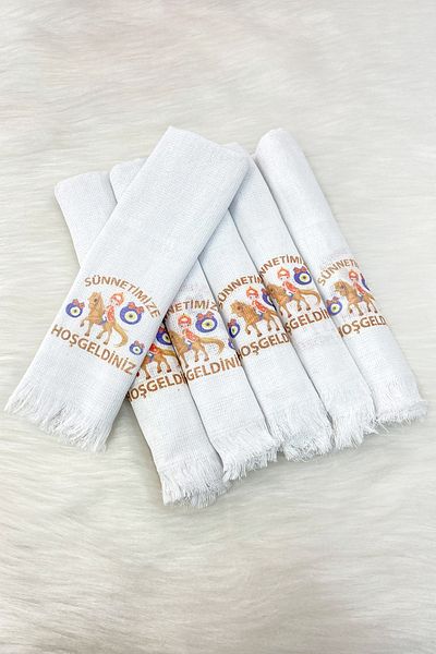 ZEYMERADE 6 Pcs Wedding Bridal Groom Circumcision Convoy Trolley Towel Ornament