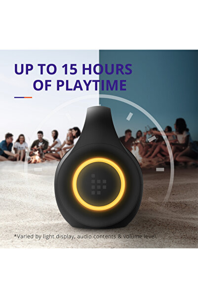 Tronsmart مكبر صوت بانج ميني لاسلكي عالي الصوت بقوة 50 واط مع قاعدة عميقة، مقاوم للماء بتصنيف IPX6 - أسود