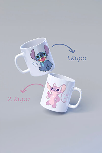 Volipa STITCH AND ANGEL İKİLİ KUPA