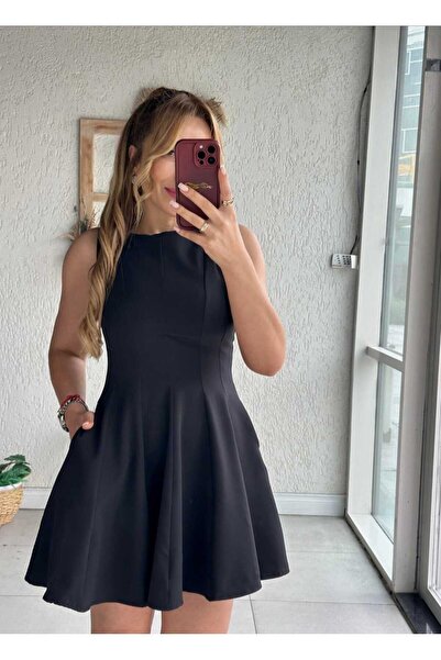 QİMYA BUTİK Fusta de damă BEBE PLUS cu mini ROCHIE fără mâneci cu ghip