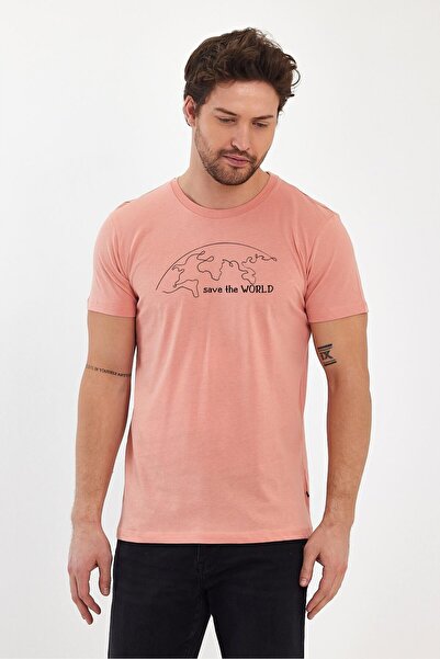 yakamor Ανδρικό μπλουζάκι με λαιμόκοψη με τύπωμα Combact