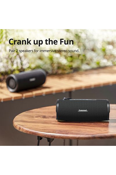 Tronsmart Mirtune C3 Plus Powerful 30w Portable Stereo Bluetooth Speaker, Ipx7 Waterproof, Black