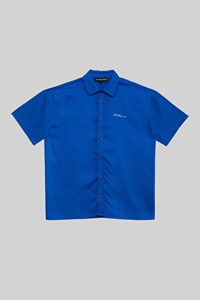 LES BENJAMINS Ανδρικό πουκάμισο μπλε