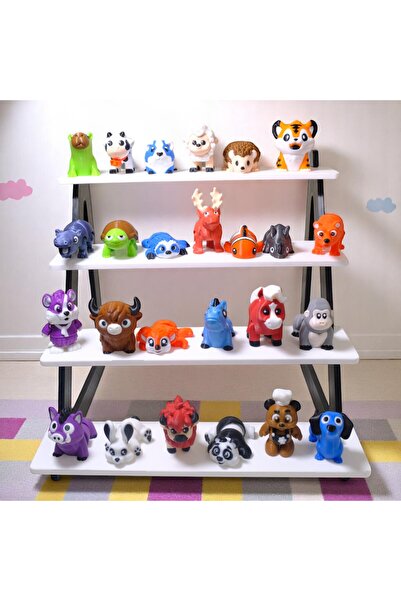 Deniz3DToys Hareketli Mini Hayvan Temalı Figür Paketi 25'li Set - Stand Hediyeli