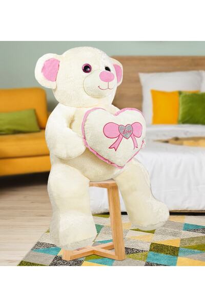 HARİKA PELUŞ FABRİKASI Harika Peluş Büyük Kalpli Dev Ayıcık (%100 Yerli )